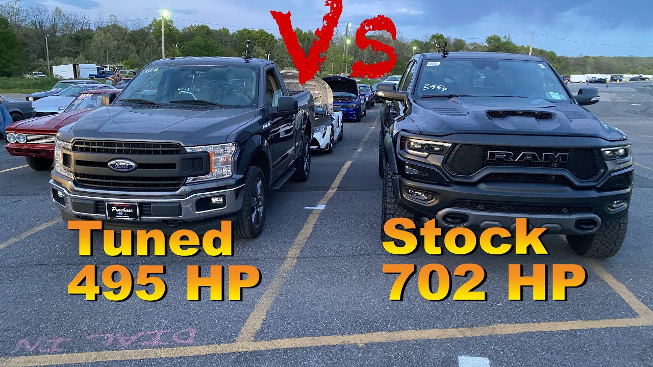 2021 Ram TRX vs Tuned 2018 F 150 || Drag Race