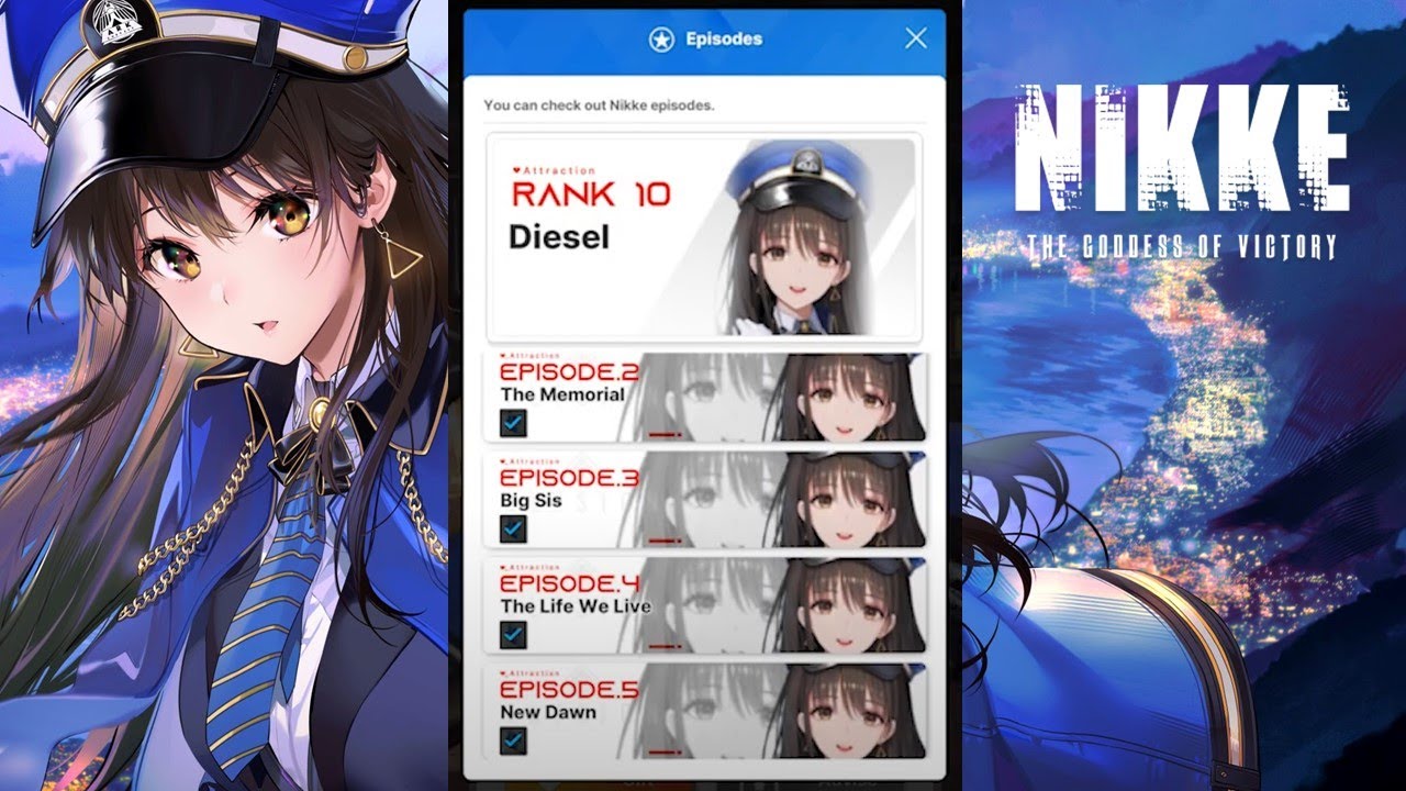 NIKKE : ALL Diesel Story Bond Episode Cutscenes (With Timestamps) | Nikke: Goddess of Victory
