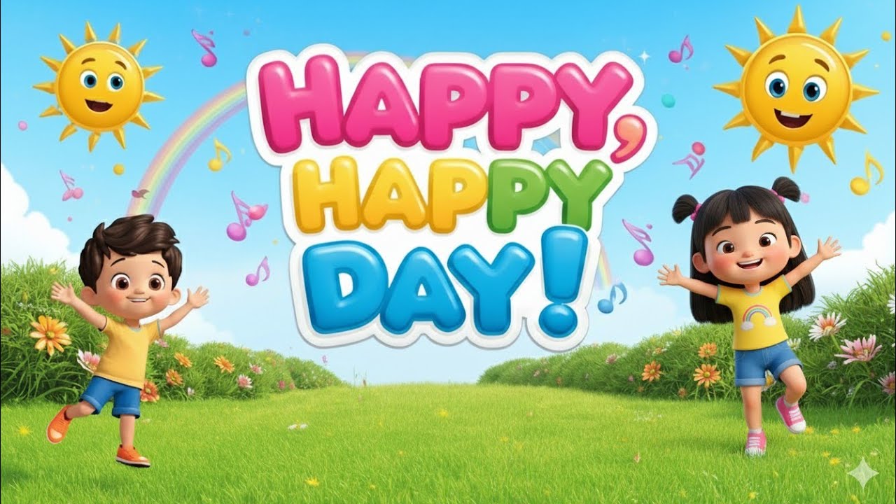 Happy, Happy Day! 🎶 | Fun Kids Poem Song | Best Nursery Rhyme for Children