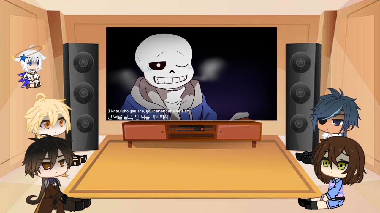 genshin impact react to stronger than you frisk ver
