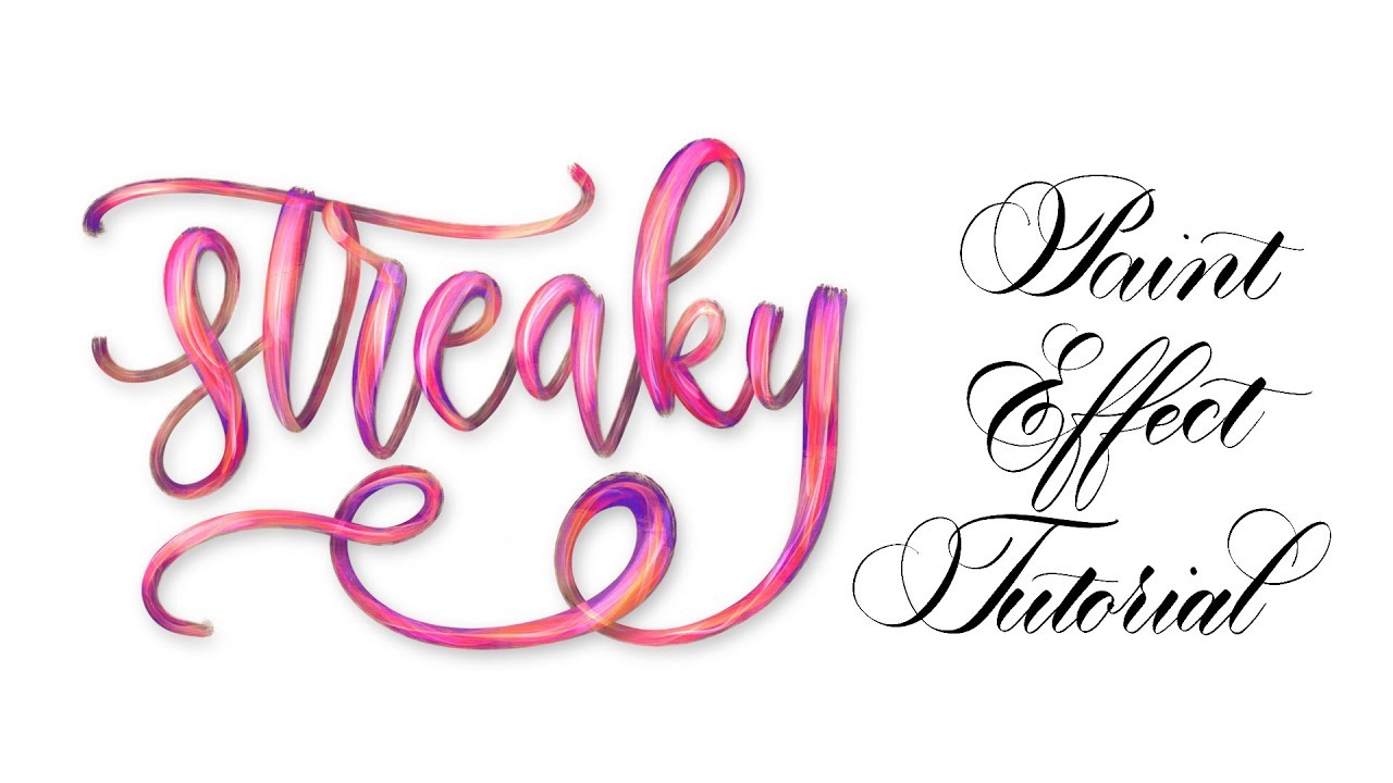 Streaky Paint Text Effect in Procreate on iPad Pro