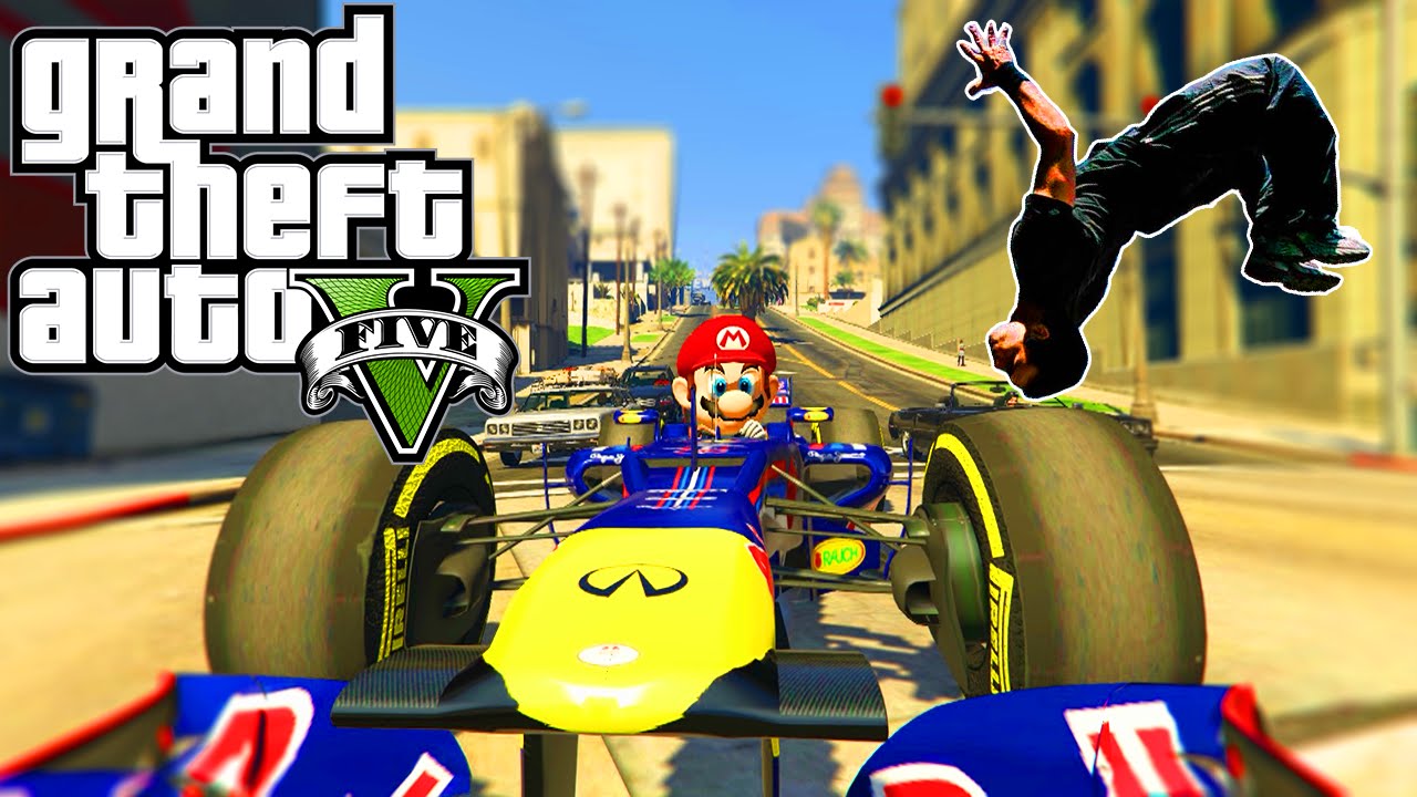 GTA 5 Fails # 6 (Super Mario, Formula 1, Lewis Hamilton, GTA V PC MODS, Vines)