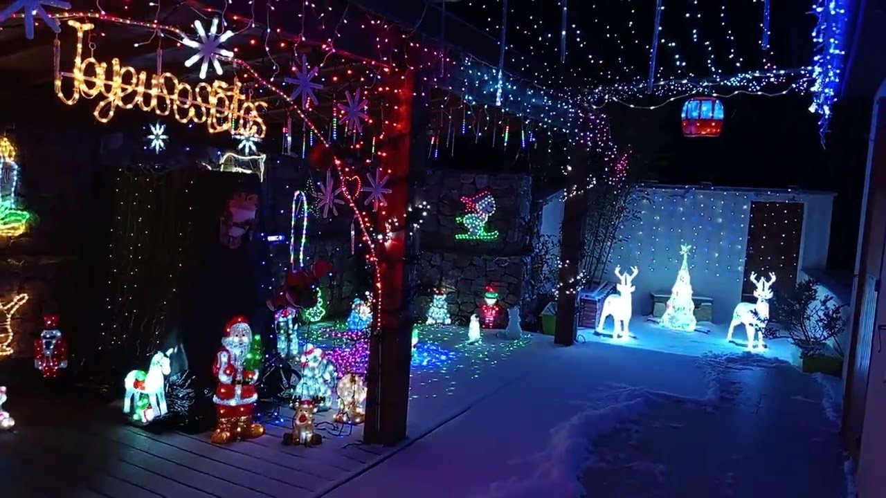 Visite des illuminations avec la neige 