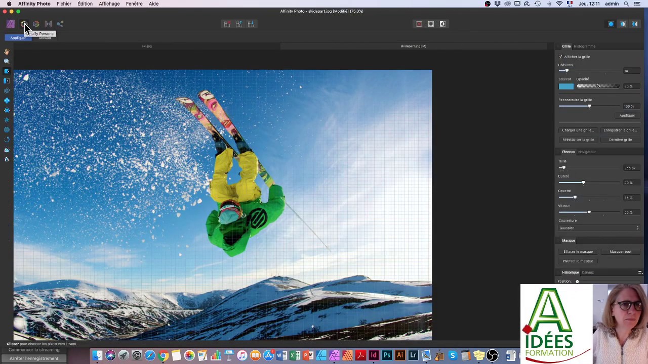 Affinity Photo détourage, masque de fusion