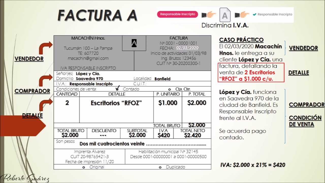 ✔ Documentos Comerciales: Factura 💲