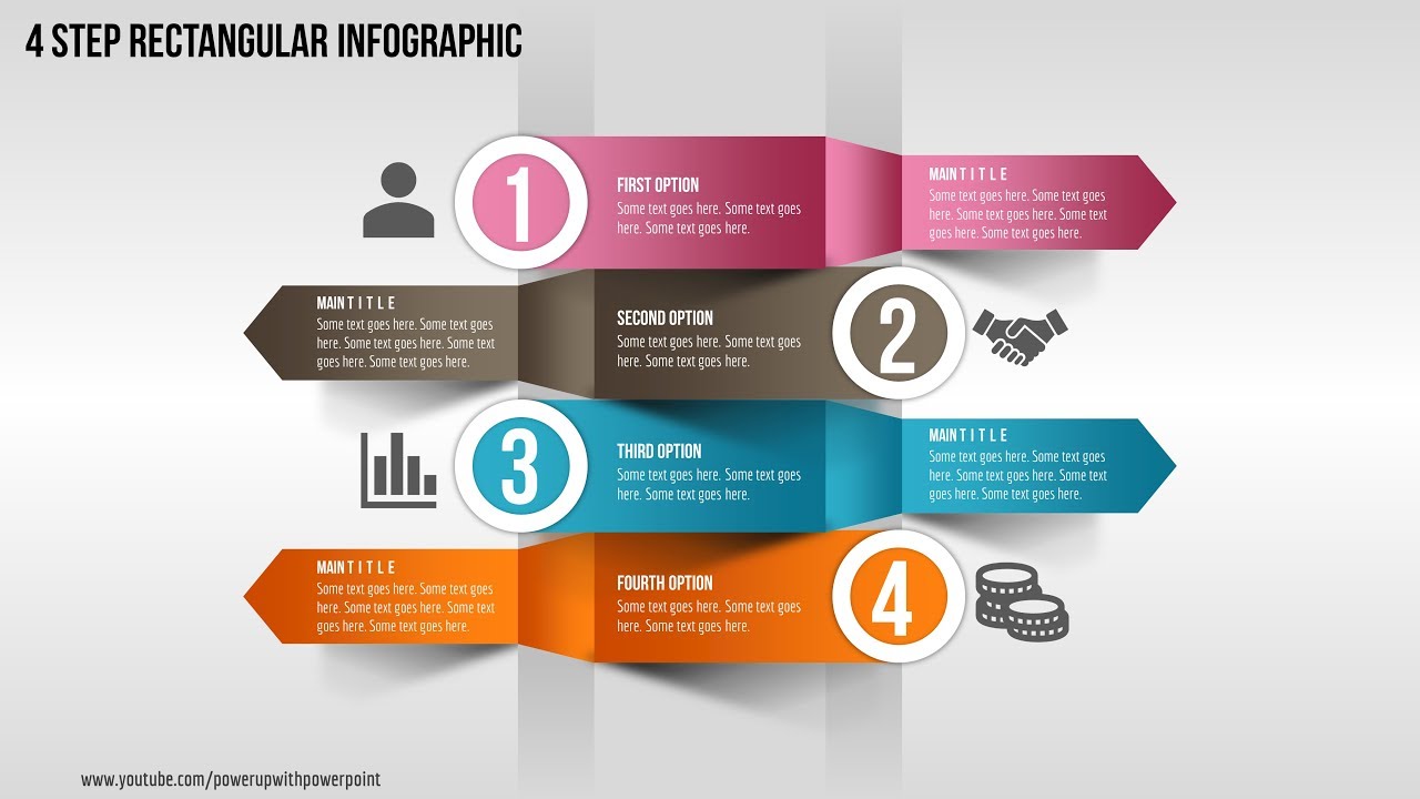 44.Create 4 Step Rectangular Infographic|Powerpoint Presentation|Graphic Design|Free Template