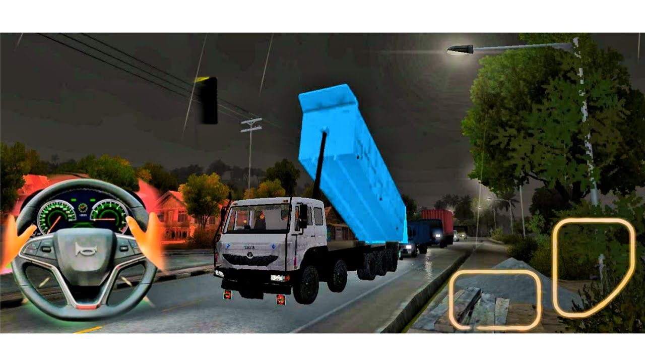 22 wheels tipper truck simulator game play bus simulator indonesia game play bussid mod new update 