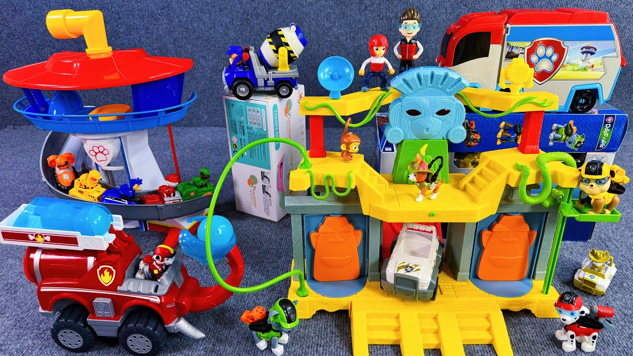 12-minute satisfying unboxing: the cool Paw Patrol Monkey Temple Adventure series ASMR | Review Toys
