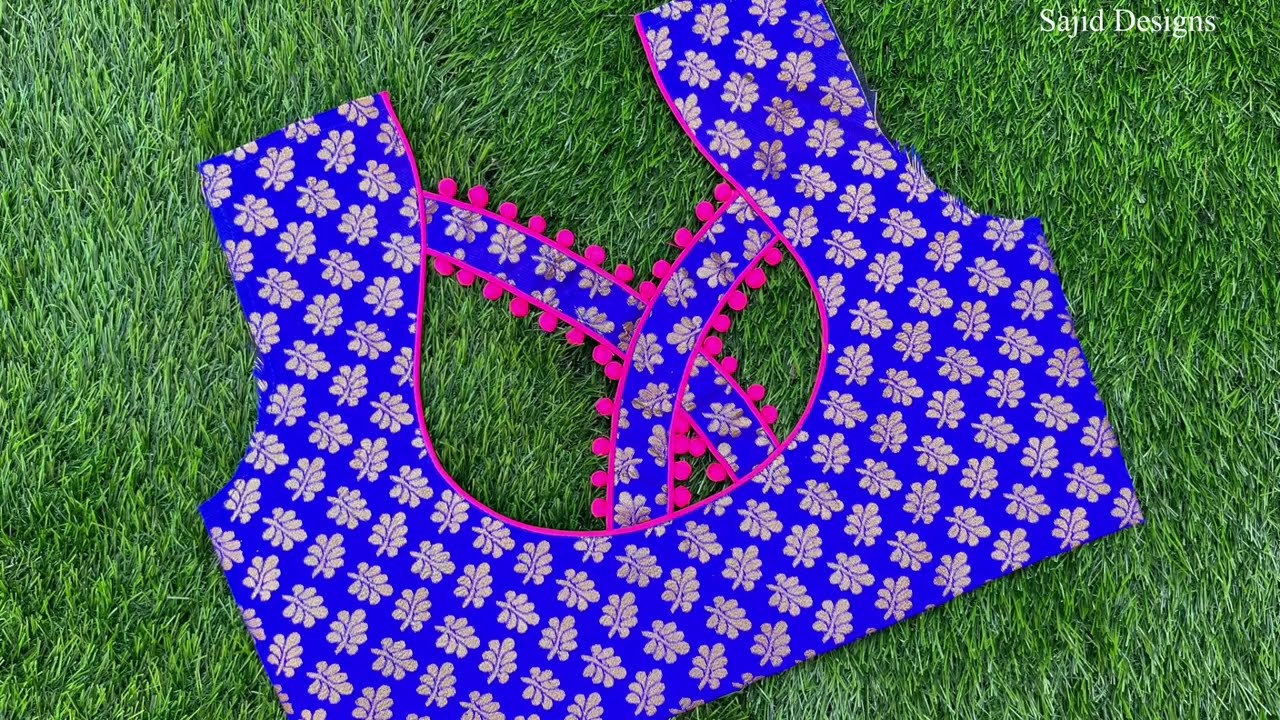 Designer blouse back neck design || cutting and stitching back neck blouse design || blouse design