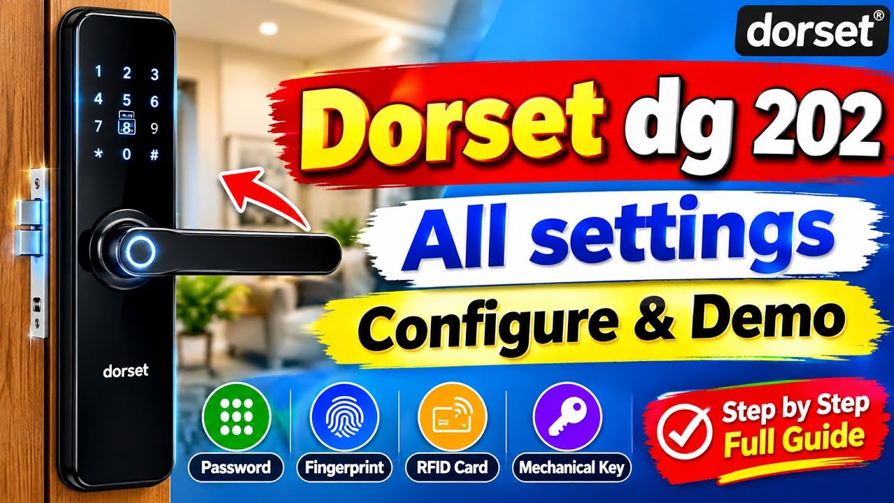 Dorset dg 202 full demo video || Dorset dg 202 all settings configuration || Smart locks ||
