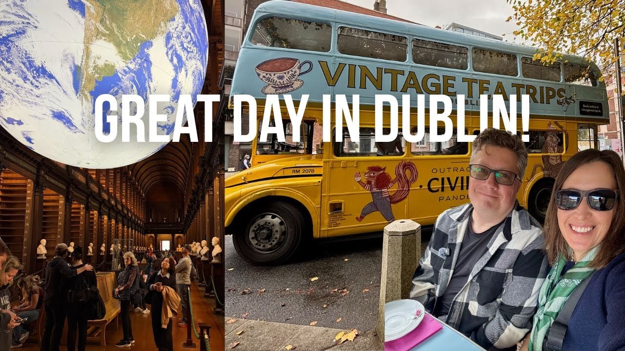 Exploring Dublin: Vintage Tea Bus ☕️ + Book of Kells 📖