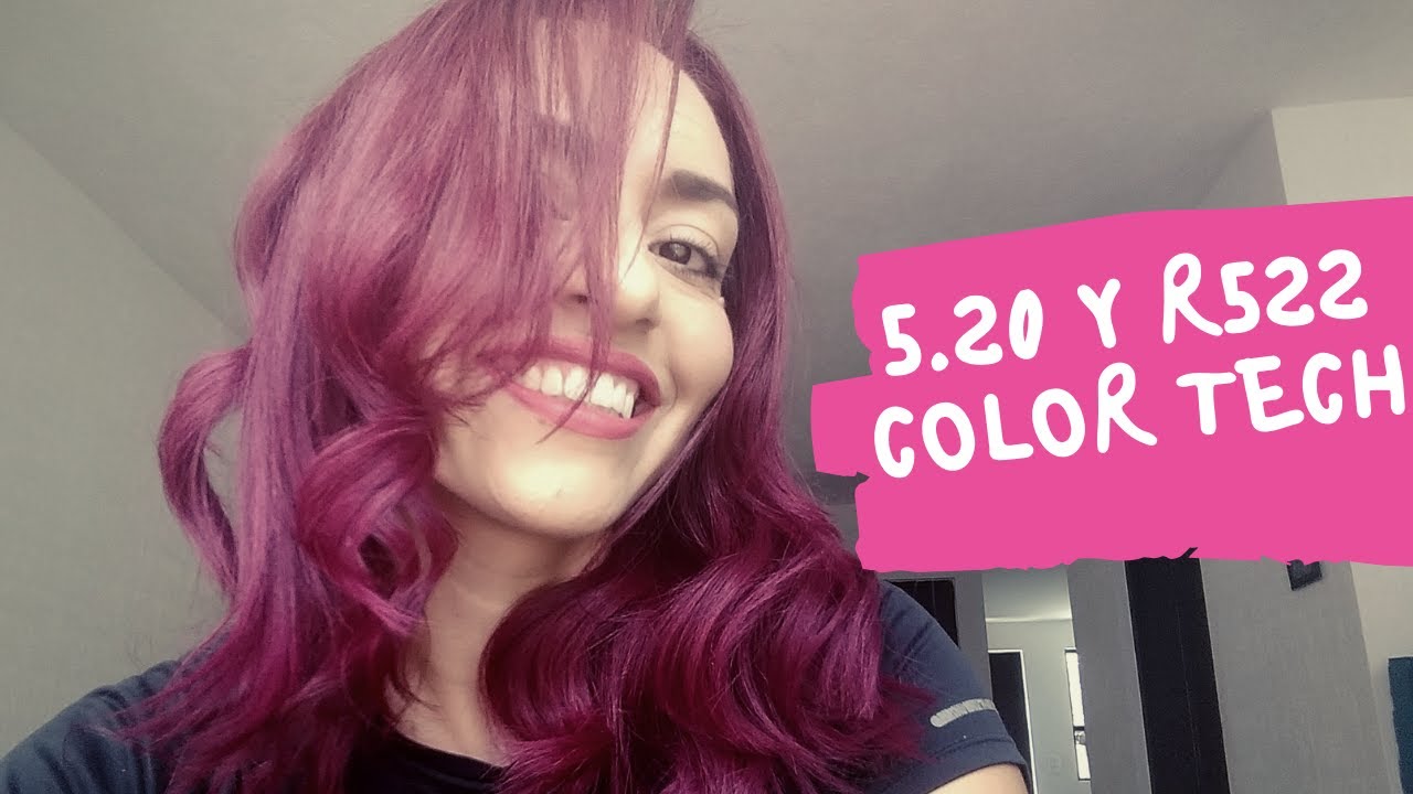 Tinte colortech 5,22 y R522 cabello violeta,