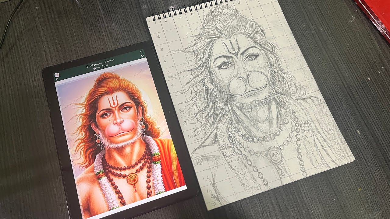 How to draw hanuman ji step by step🥰#viral #video #youtubevideo #lord #hanuman #art #viralvideo #god