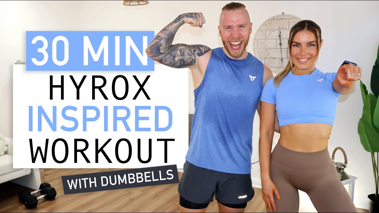 30-минутная тренировка в стиле Hyrox [с гантелями] без повторений