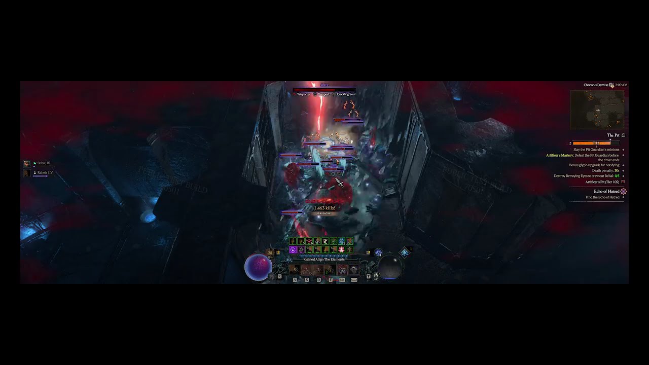 Diablo 4 S12 PTR Blizzard Sorcerer Pit105