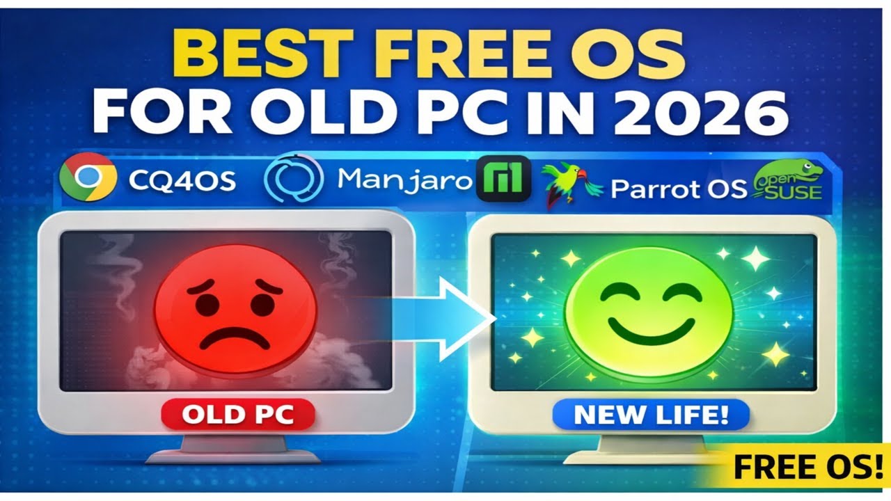 Лучшие бесплатные ОС для старых ПК в 2026 году | Chrome OS Flex, Q4OS, Manjaro, Parrot OS и другие