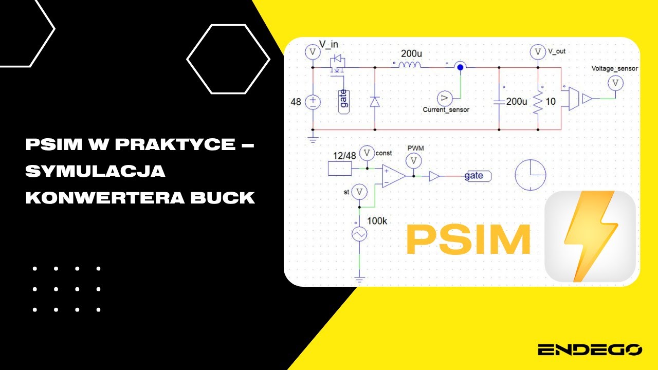 PSIM - Budowa i symulacja konwertera BUCK