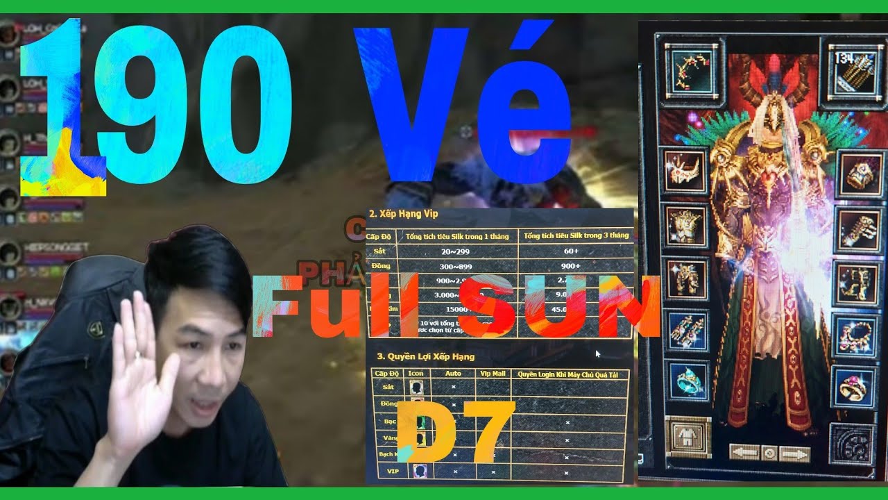 Thầy Tâm Nạp 2 Triệu Quay Full SUN D7 - Sro VTC - Thiên Kim