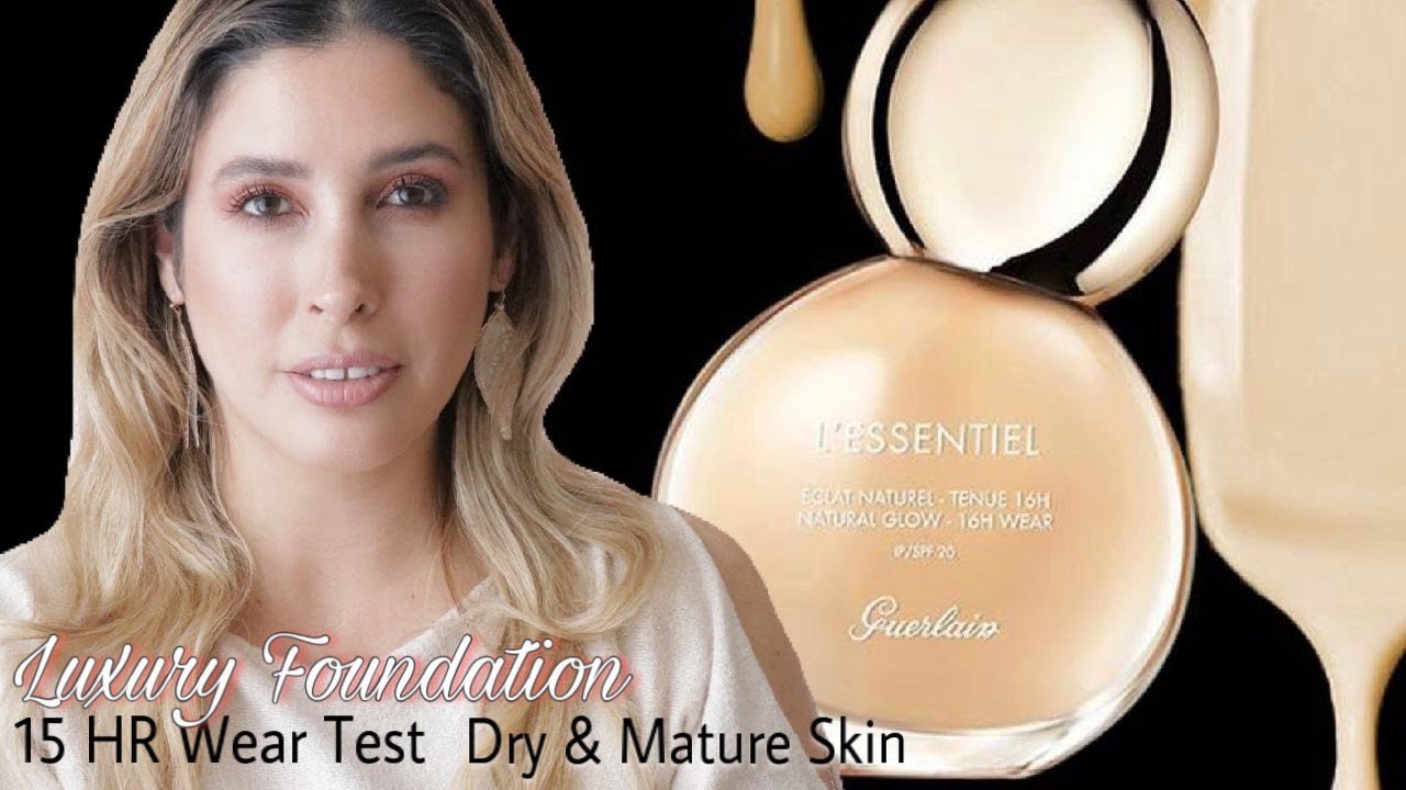 GUERLAIN L'ESSENTIEL Foundation Review 15 Hours Full Day Wear Test | Dry Skin Over 30