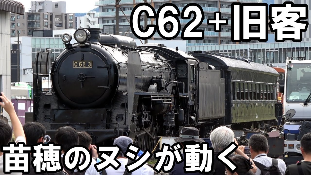 【SLを見る】苗穂のヌシが動く C623+旧客 牽引運転・入換（苗穂工場一般公開 2024）