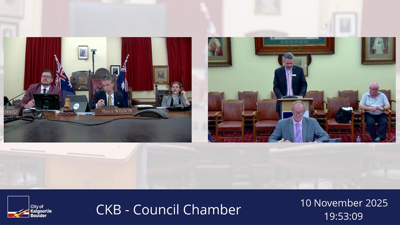 City of Kalgoorlie-Boulder Live Stream - Agenda Briefing - 10 November 2025