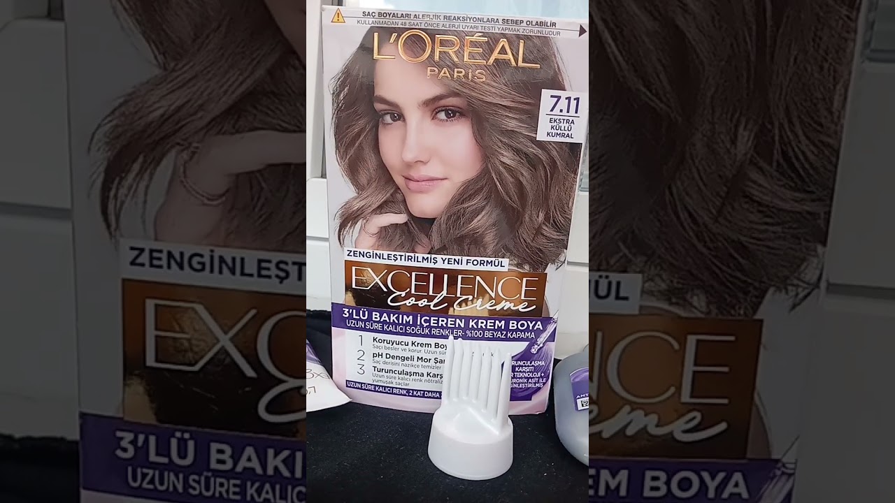 Loreal Paris 7.11 ekstra k&uuml;ll&uuml; kumral #vlog #keşfet #lorealparis #excellence #sa&ccedil;bakımı #sa&ccedil;boyama