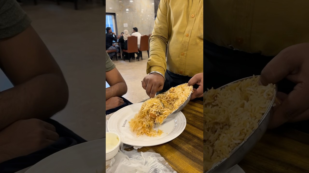Hyderabads famous biryani | RTC cross roads bawarchi #food #foodie #biryani