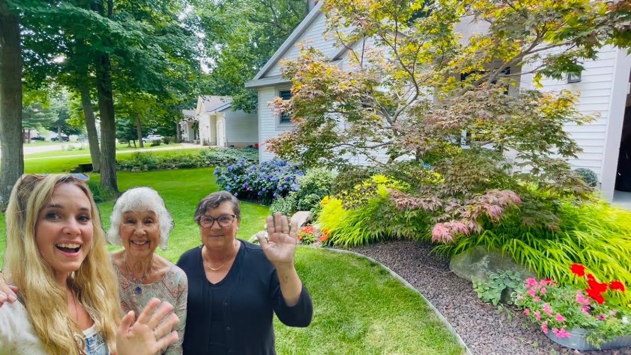 Garden & Landscape Tour at My Grandma & Grandpas House Before They Move. Aunt Mary Joins Us!