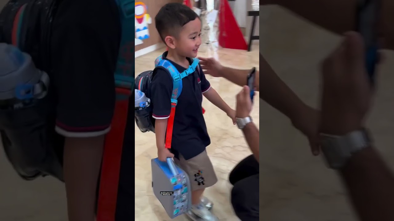moment rayanza pulang sekolah di jemput om Fadil #raffinagita #fadiljaidi #rayanza#shorts