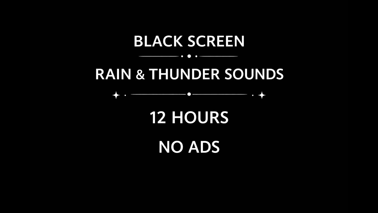 Gentle Rain Sounds for Sleeping | Black Screen | 12 Hours | Deep Sleep | No Ads