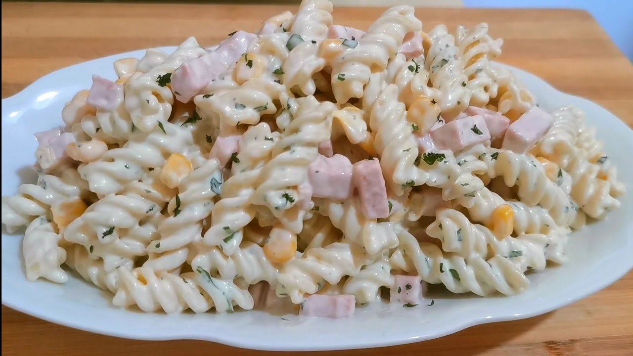 Ensalada de pasta fr&iacute;a