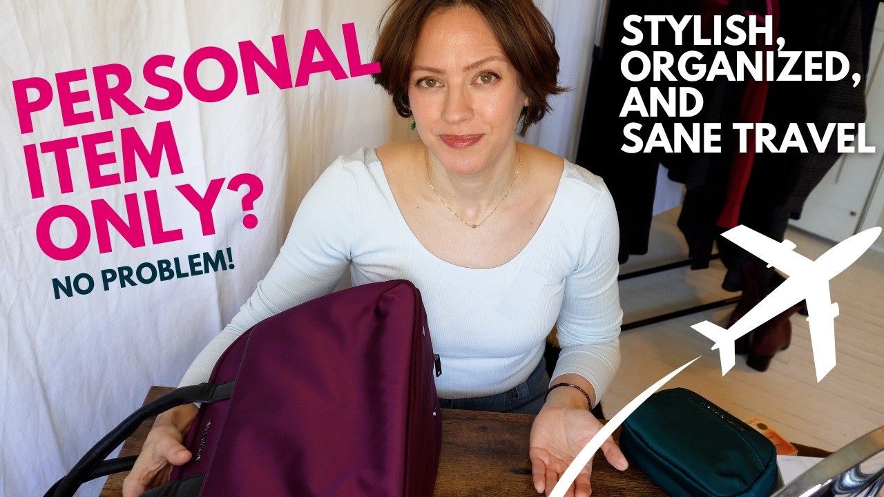 Stylishly travel with just a personal item bag - Decadent Minimal Packing for Style