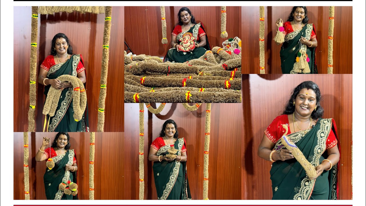 Bulk Order Day in my life#travel with Kirthika#வெட்டி வேர் நில வாசல் மாலை, விநாயகர், மயில், மாலை🙏🦚🌿😊