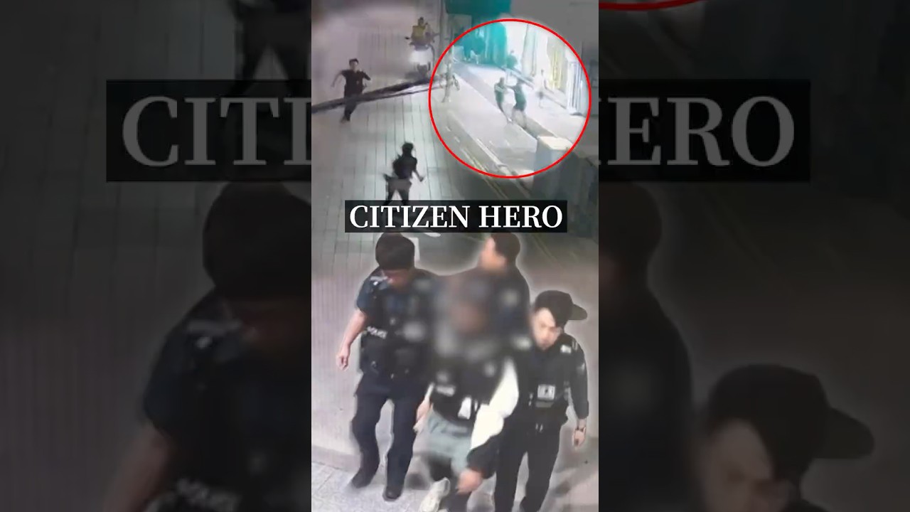 Brave citizen catches fleeing suspect, helps police arrest wanted man