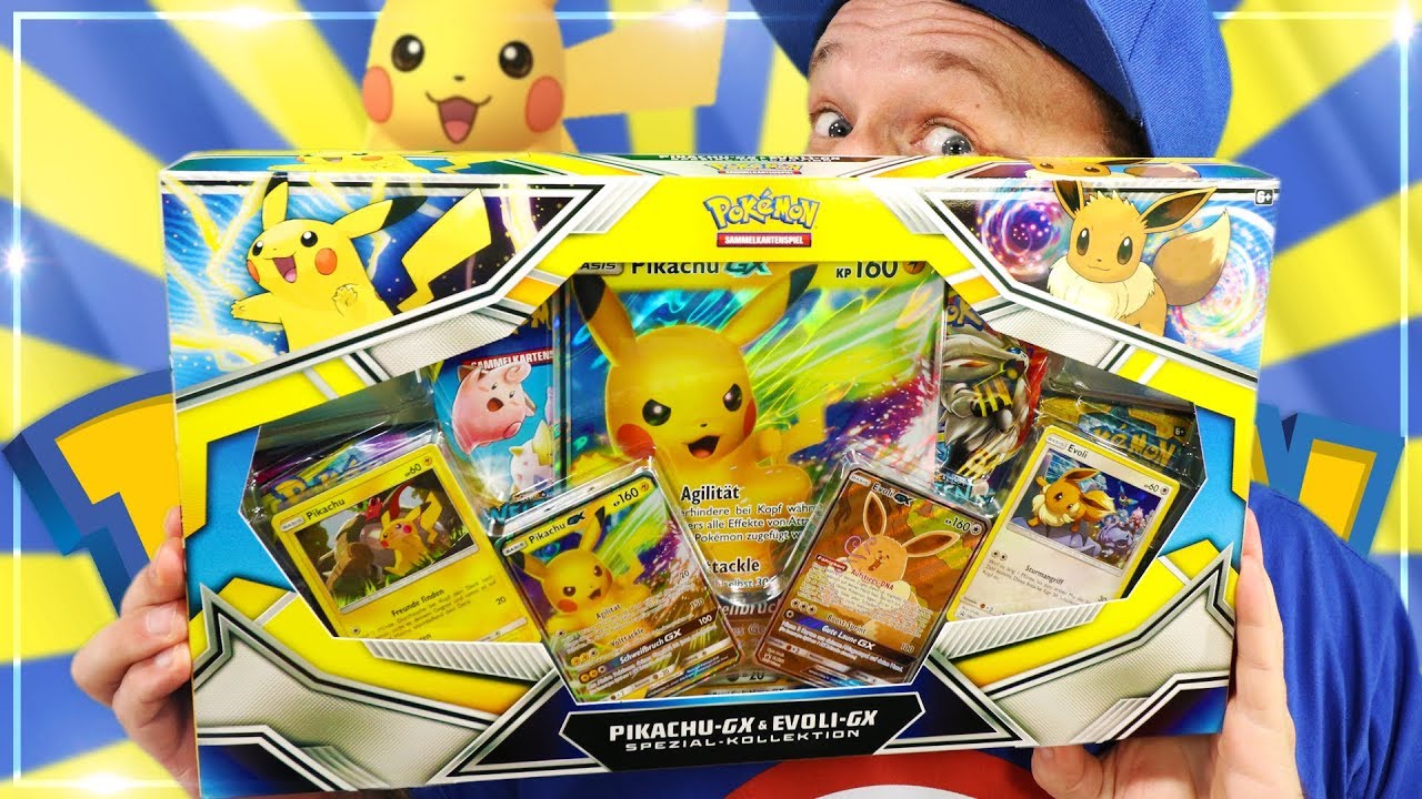PIKACHU GX & EVOLI GX KOLLEKTION Display Unboxing