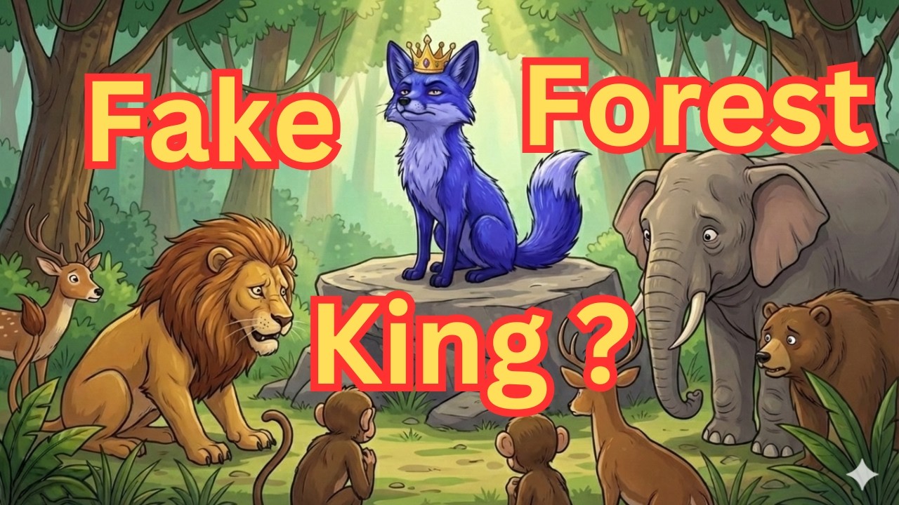 The Blue Jackal Story | Moral Stories for Kids in English | #EnglishWordyTales1