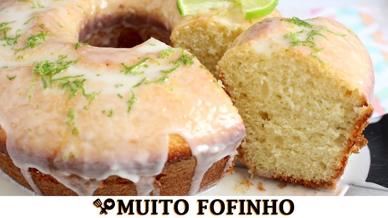 BOLO DE LIMÃO COM GLACÊ - RECEITAS QUE AMO
