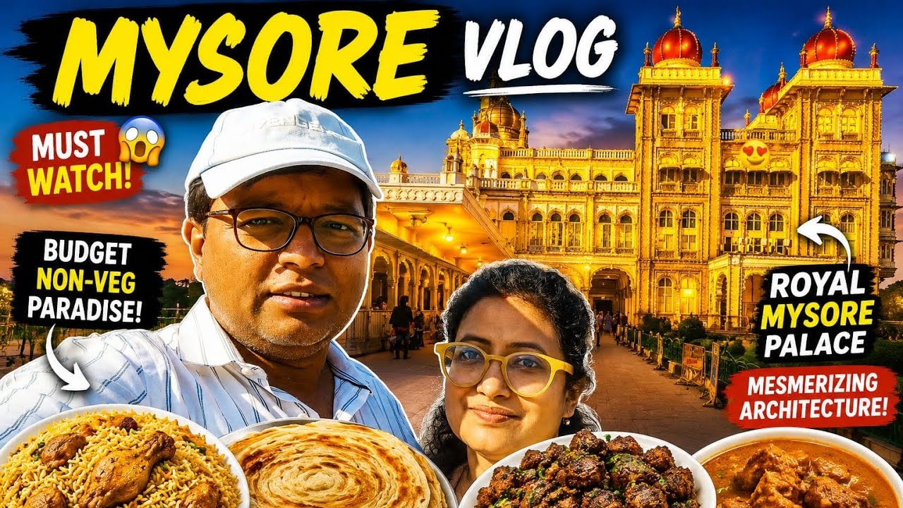 Lakshman Mess Mysore 😍 Budget Non-Veg Heaven + Royal Mysore Palace Tour!