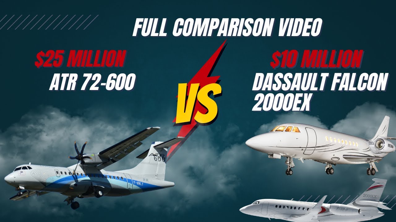 ATR 72-600 vs Dassault Falcon 2000EX | Regional Turboprop vs Business Jet Explained