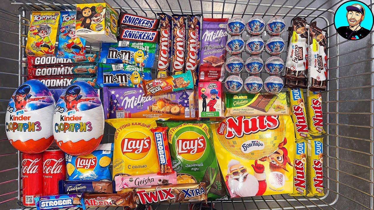 A Lot of Candy 2026 Киндер Сюрприз Маша и Медведь, Роблокс, Влад А4, Леди Баг, Lay's, Nuts, Picnic