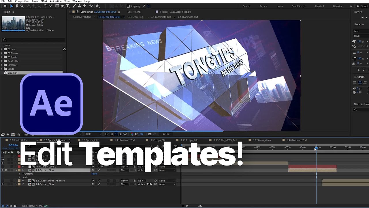 😍 LEARN: How To: Edit Templates in Adobe After Effects CC | How To
