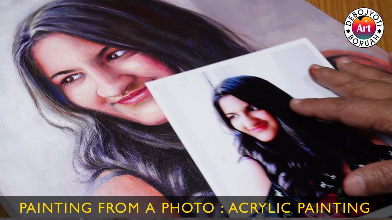 How to Create An Eye-Catching REALISTIC ACRYLIC Portrait of a Cute Girl with Debojyoti Boruah