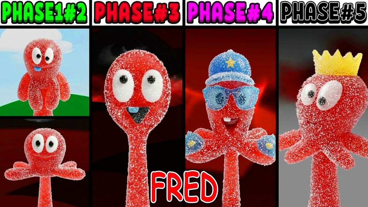 FOOD My Incredibox Sprunki OC: All Fred From Phase 1 to Phase 5 #sprunki