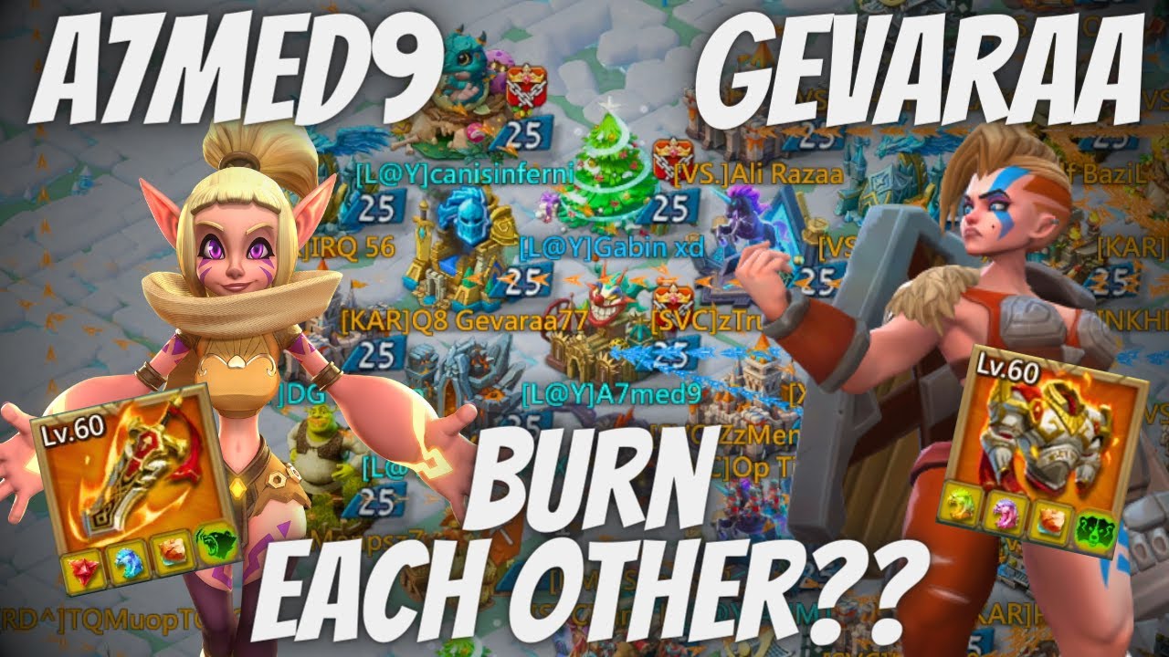 Lords Mobile - The 2 Emperors BURNING?? A7med9 and Gevaraa Rally Each Other!!!