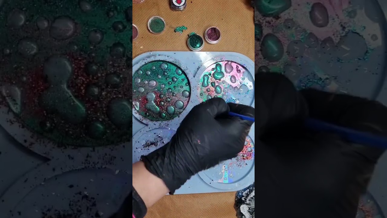 Epoxy Resin Creations That Are At A Whole New Level , Water drop effect and Holographic 🤩 #shorts