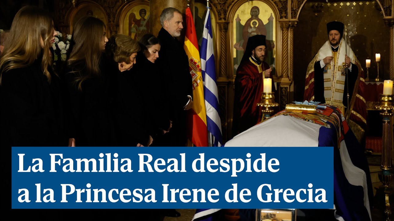 La Familia Real espa&ntilde;ola despide a la Princesa Irene de Grecia
