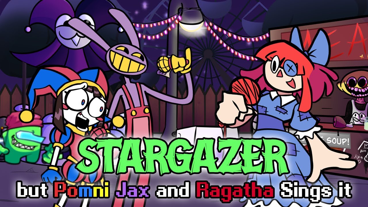 FNF Stargazer but Pomni & Jax Vs. Ragatha - FNF The Amazing Digital Circus Mod Cover