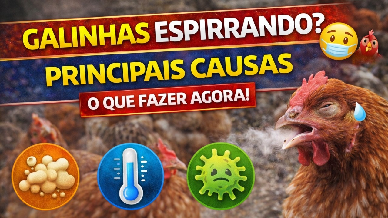 GALINHAS ESPIRRANDO? 😷PODE SER SÉRIO🐔 Veja as PRINCIPAIS CAUSAS e o que fazer AGORA!