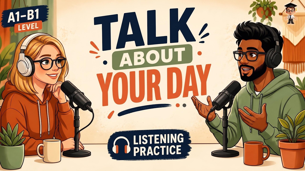Daily Routine | A1 English | Talk About Your Day | English Podcast