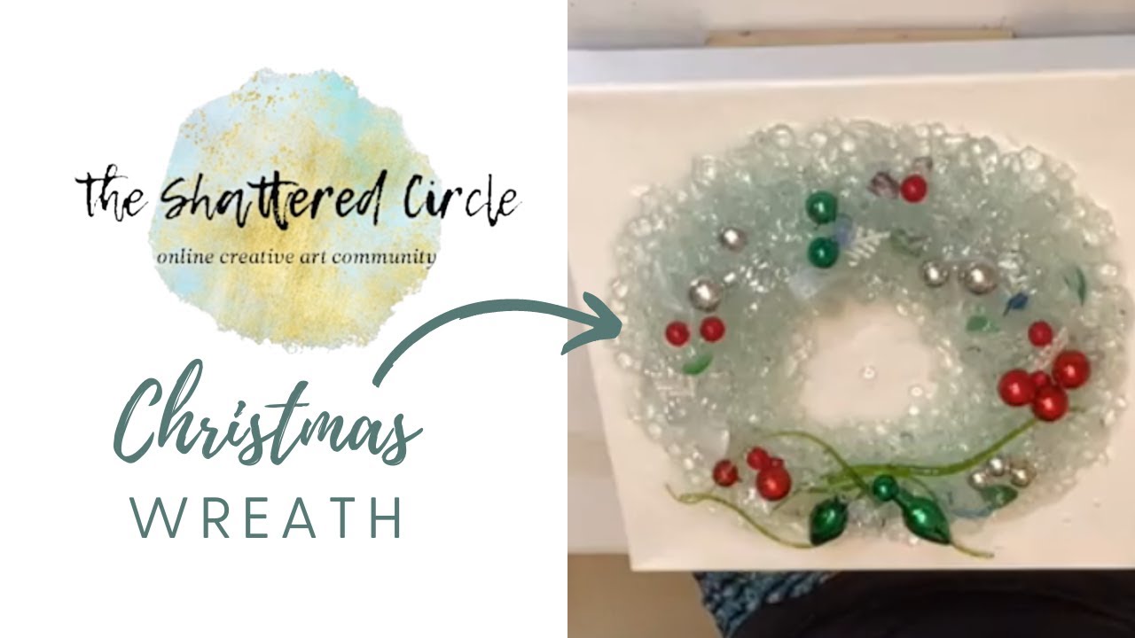 Christmas Wreath (Glass & Resin Art Tutorial)